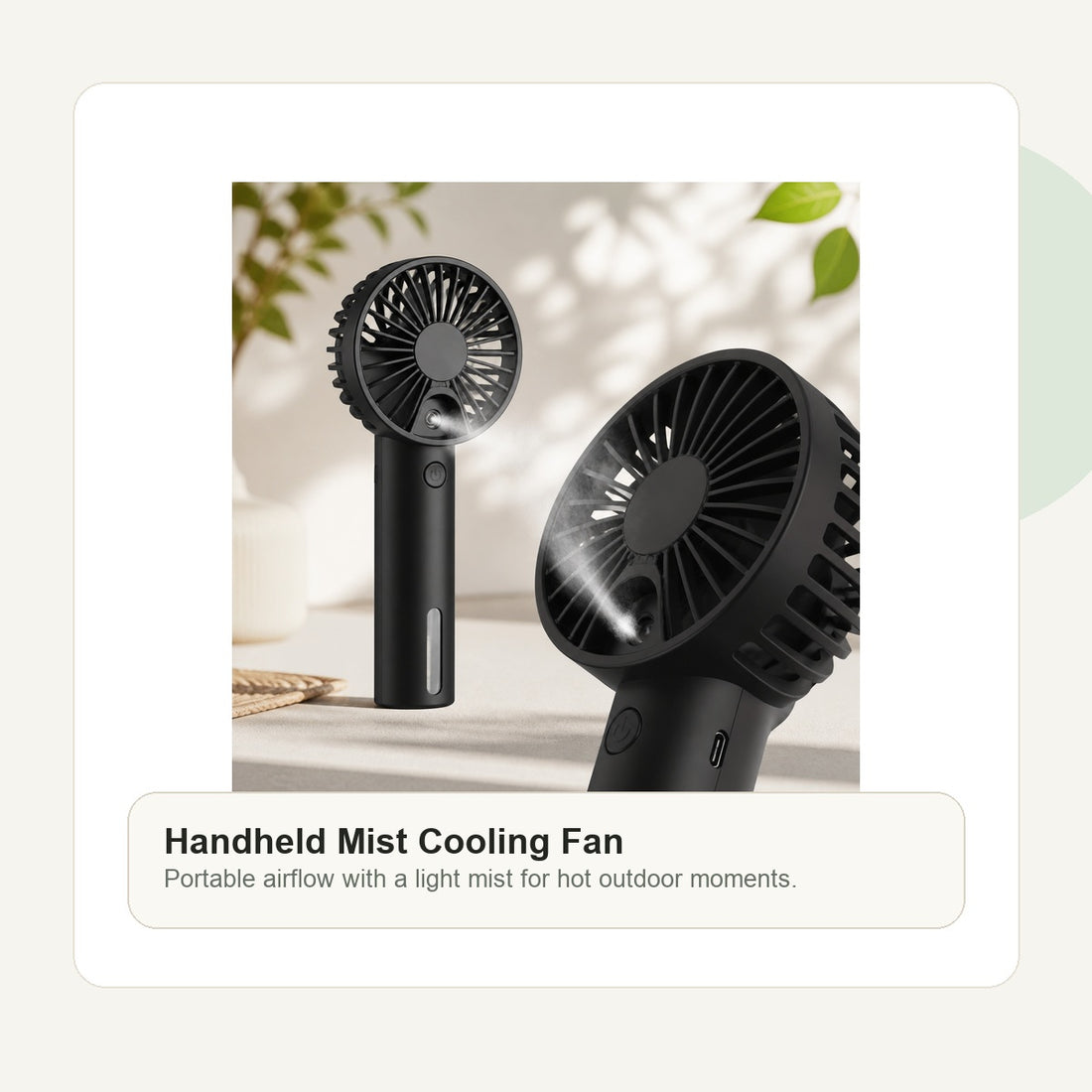 Handheld Mist Cooling Fan