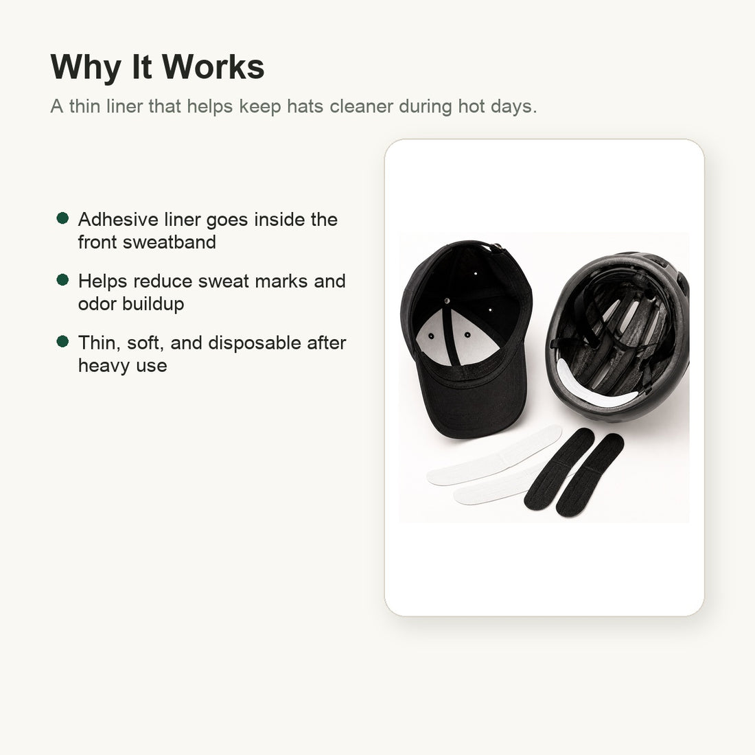 Disposable Hat Sweat Liner Pads