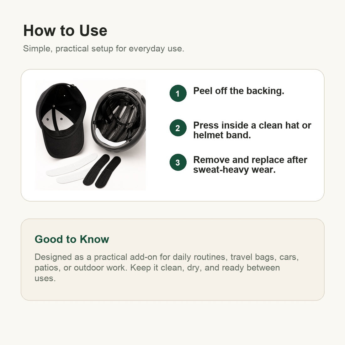 Disposable Hat Sweat Liner Pads
