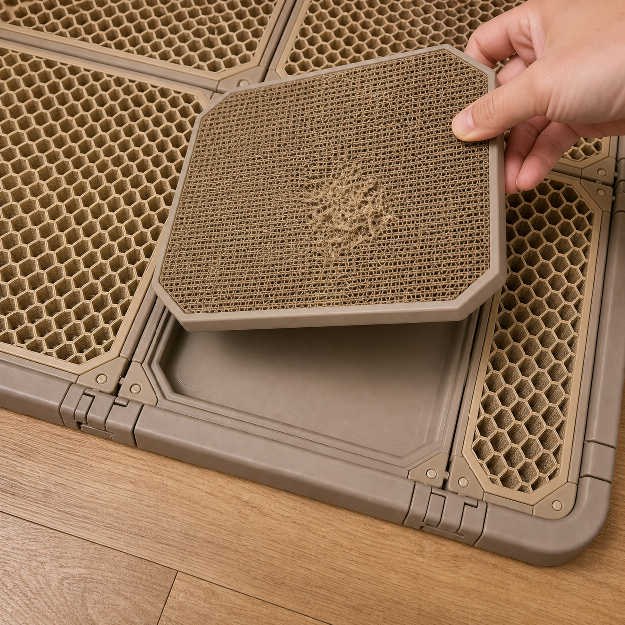 Modular Cat Litter Mat System - Easy Cleanup, More Floor Coverage
