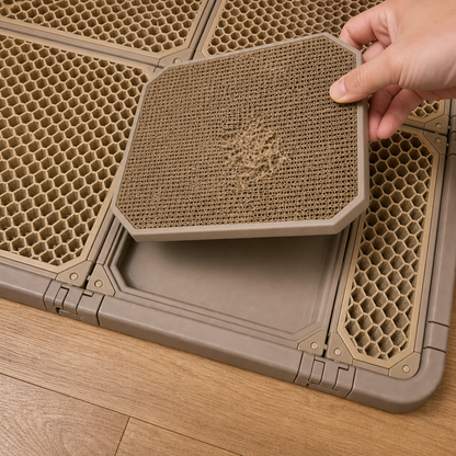 Modular Cat Litter Mat System - Easy Cleanup, More Floor Coverage