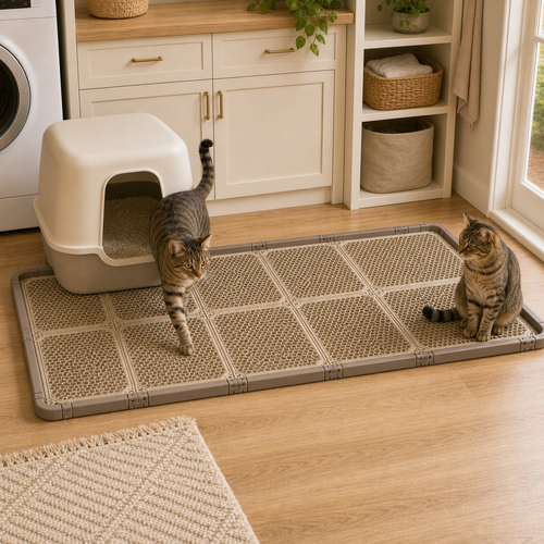 Medium 2 x 4 modular cat litter control base kit with honeycomb inserts