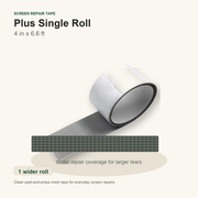 Plus single roll screen repair tape option