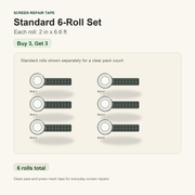 Standard six roll screen repair tape option