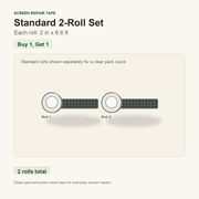 Standard two roll screen repair tape option