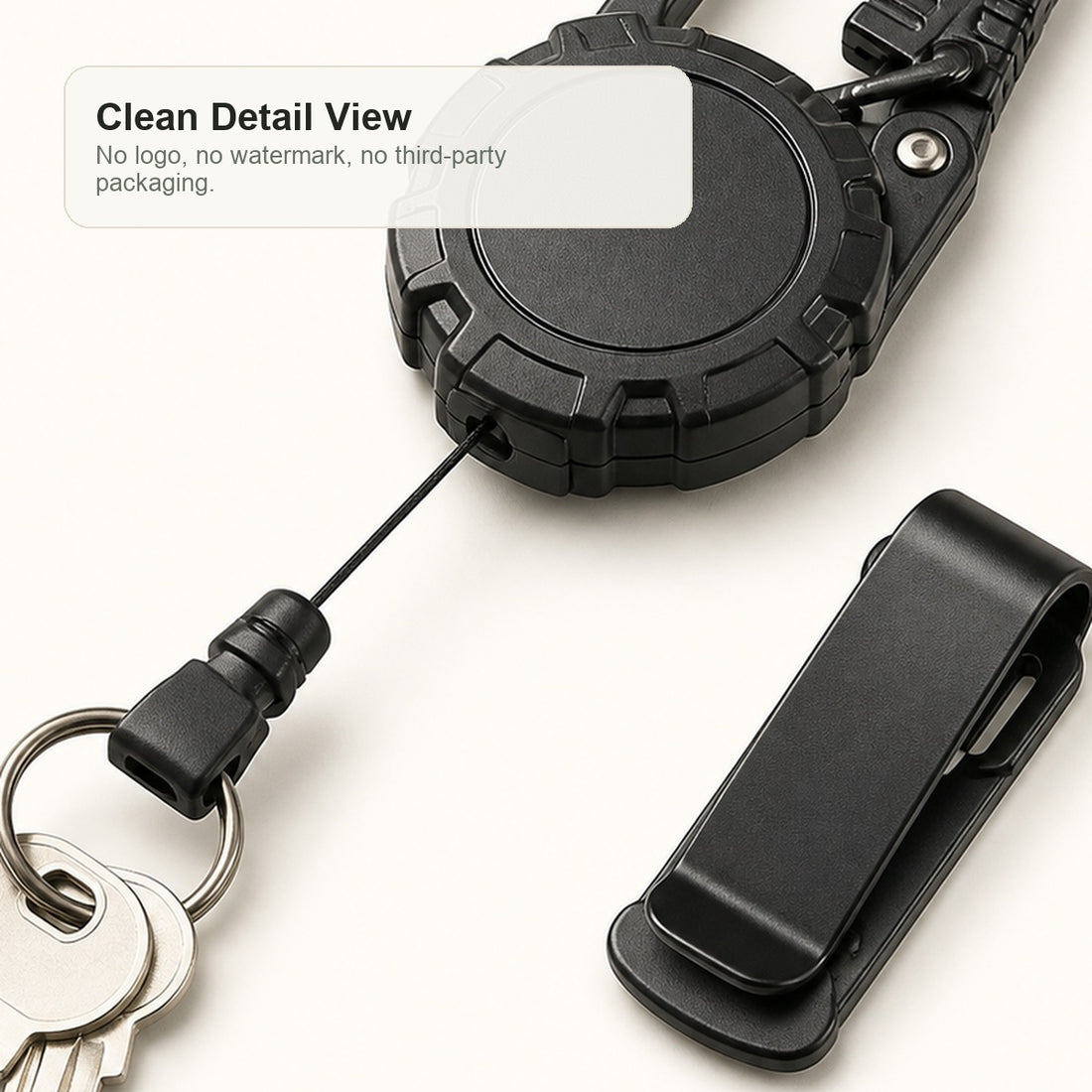 Retractable Carabiner Keychain Clip