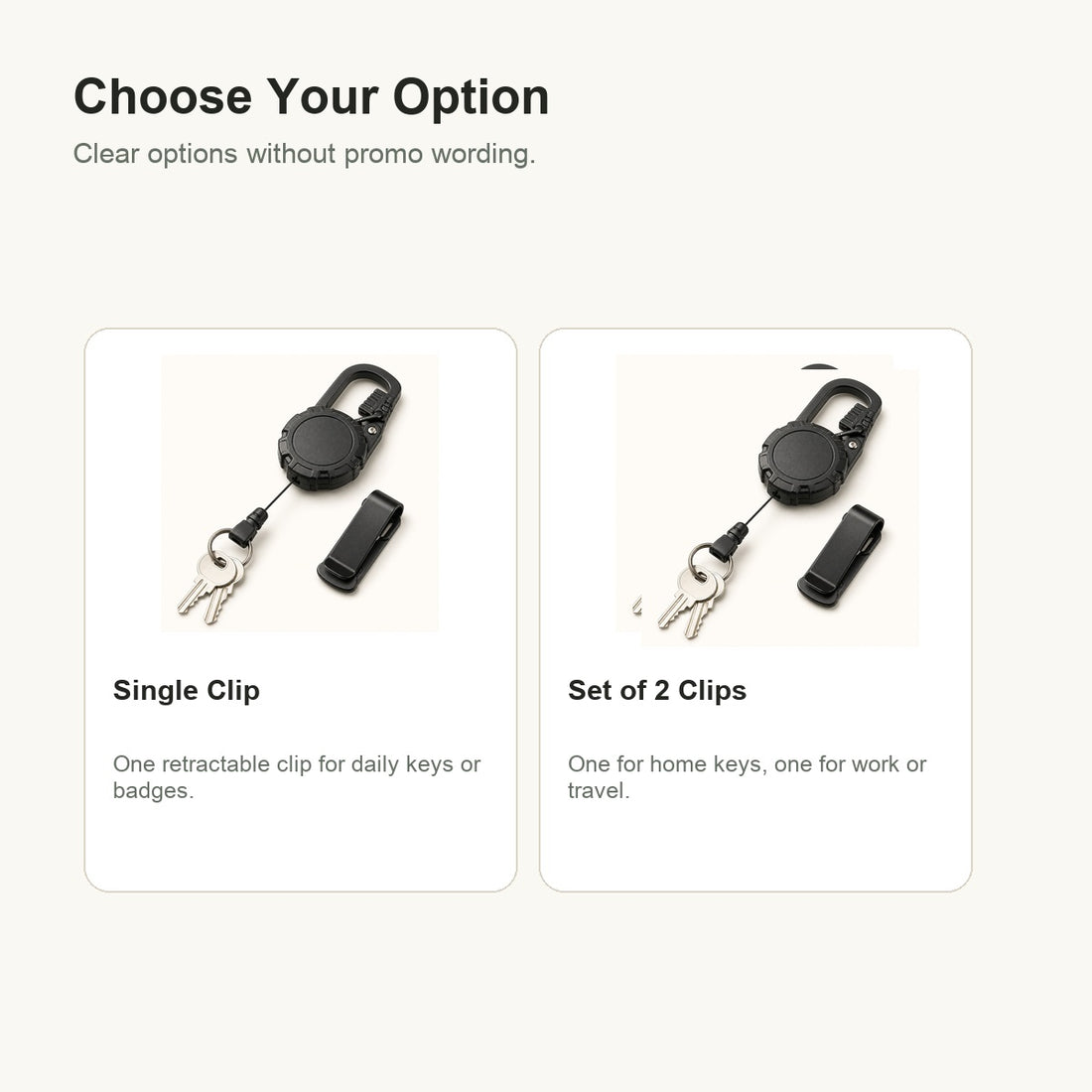 Retractable Carabiner Keychain Clip