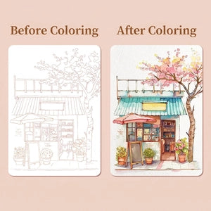 Watercolor line art page