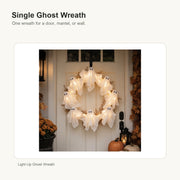 Light-Up Ghost Wreath Single Ghost Wreath