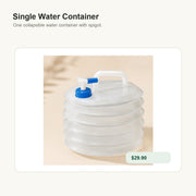 Collapsible Water Container with Spigot Single Water Container