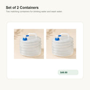 Collapsible Water Container with Spigot Set of 2 Containers
