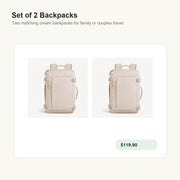 Organized Carry-On Travel Backpack Set of 2 Backpacks