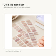 Semi-Cured Gel Nail Starter Kit Gel Strip Refill Set