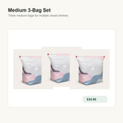 No-Pump Compression Storage Bags Medium 3-Bag Set