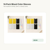 16-Pack Mixed Color Sleeves