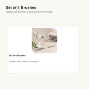 Fan and Vent Crevice Cleaning Brush Set of 4 Brushes