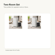 Double-Intake Pet Air Purifier Two-Room Set