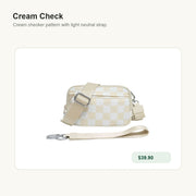 Student ID Crossbody Wallet Cream Check