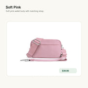 Student ID Crossbody Wallet Soft Pink