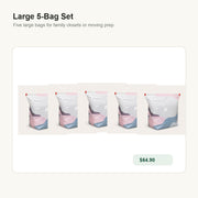 No-Pump Compression Storage Bags Large 5-Bag Set