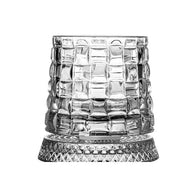 Rotating Whiskey Glass Basketweave design