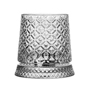 Rotating Whiskey Glass Diamond design
